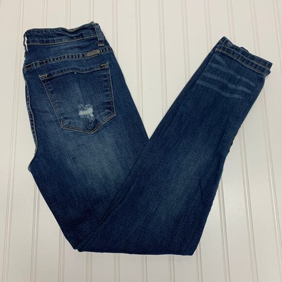 KanCan Skinny Black Embroidered Jeans Sz 26 - Picture 1 of 8
